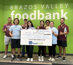 MSC Hospitality Members Volunteering at the Brazos Valley Food Bank.